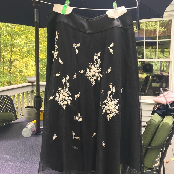 Ann Taylor Embroidered Tulle Skirt - Picture 1 of 4